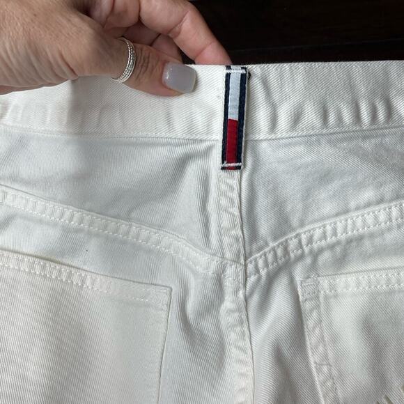 RARE Tommy Hilfiger Wide Leg High Rise Jeans White Size 10 Vintage 90s - Picture 8 of 15